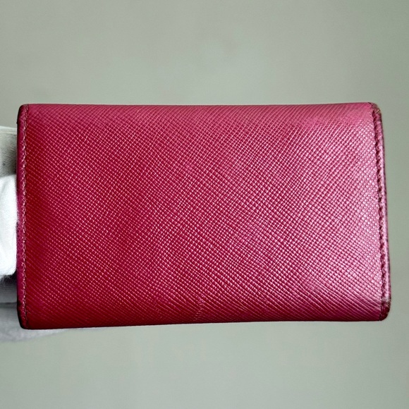 Prada Saffiano Leather Key Case 6 Key Holder - Pink Fuschia - Picture 2 of 14